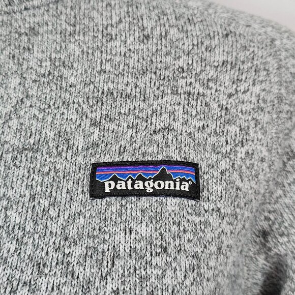 Patagonia Womens Better Sweater M 1/4 Zip Fleece Pullover Sweater Gray Cozy Warm - Picture 8 of 16